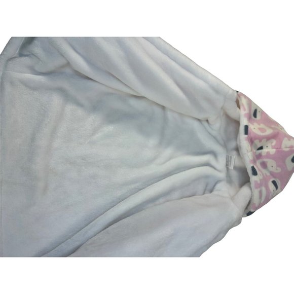 Zak & Zoey Plush Robe with Hood 0-9 Month Pink Elephants Brand New - Picture 5 of 10